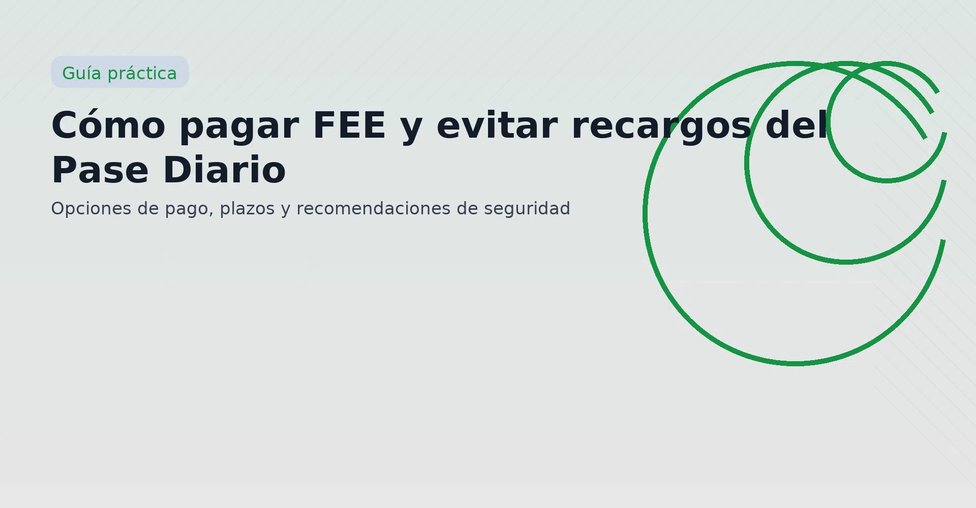 Pagar Pase Diario: plazos, FEE y recomendaciones para evitar recargos