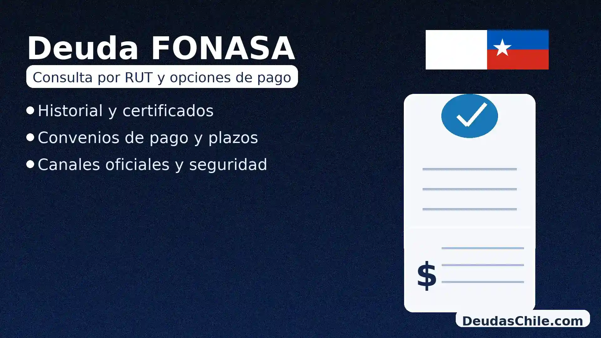 Consulta FONASA por RUT: historial, certificados y opciones de pago — clipboard verificado y boleta; canales oficiales y seguridad para regularizar deuda.