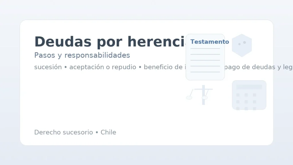 Deudas por herencias: pasos y responsabilidades; sucesión, pago de deudas y beneficio de inventario en Chile.