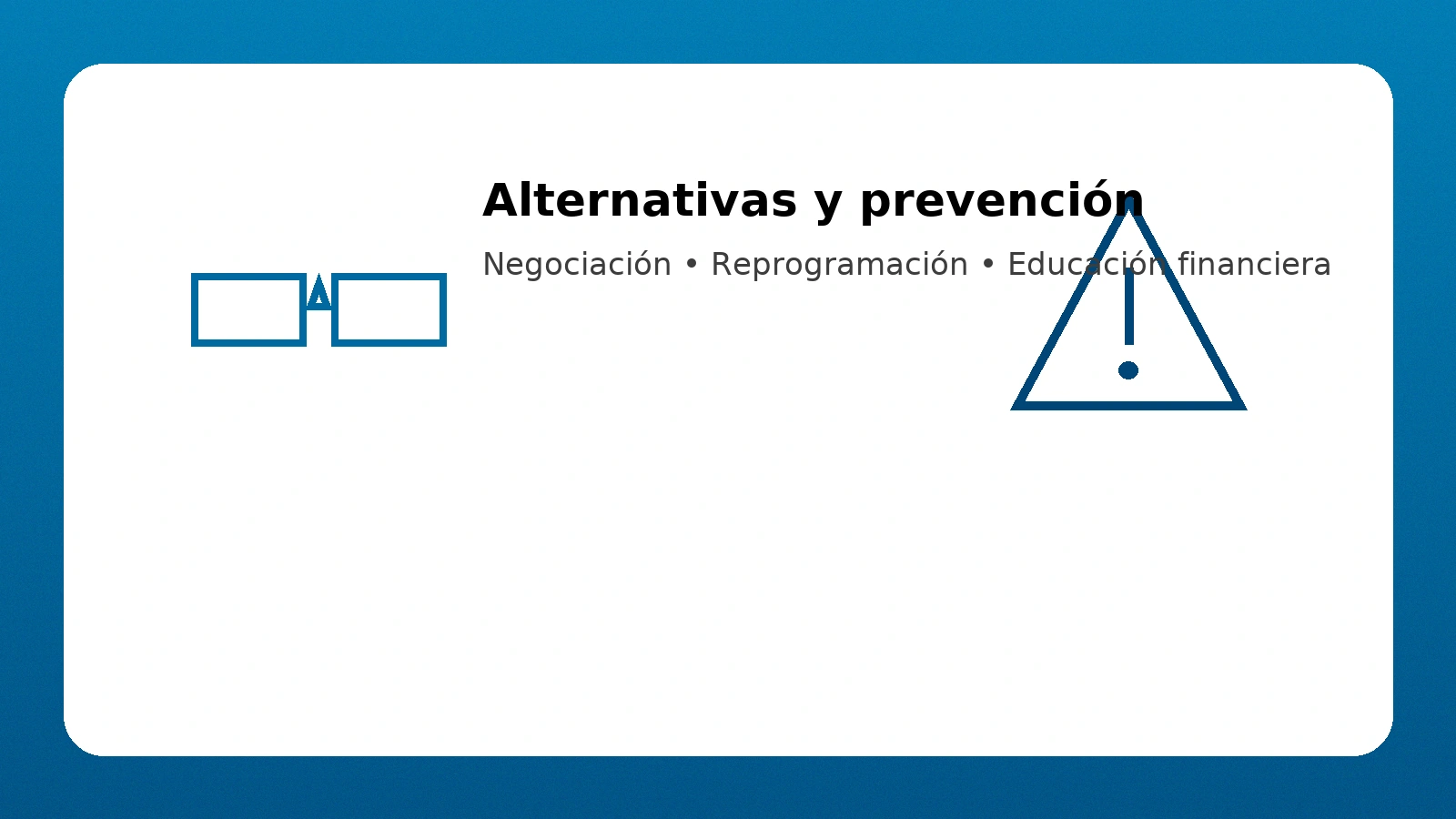 Opciones para deuda hipotecaria: negociación, reprogramación y prevención