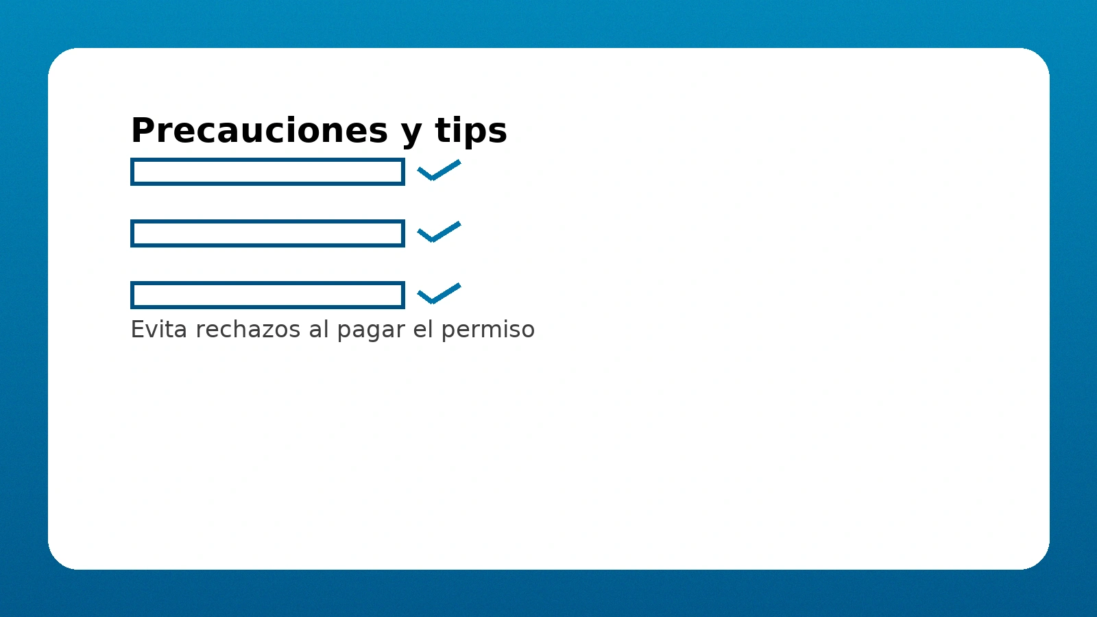 Precauciones para evitar rechazos al pagar el permiso de circulación