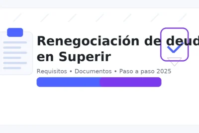 Renegociación de deudas en Superir: requisitos, documentos y paso a paso