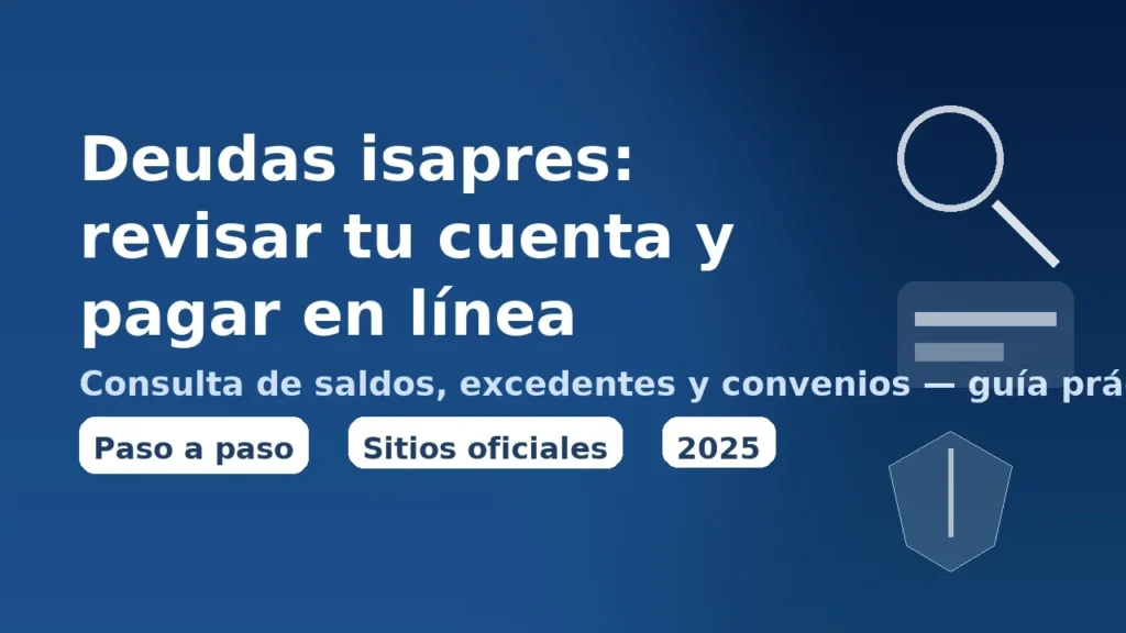 Deudas isapres en Chile: cómo revisar tu cuenta, excedentes y pagar en línea de forma segura — guía práctica 2025.