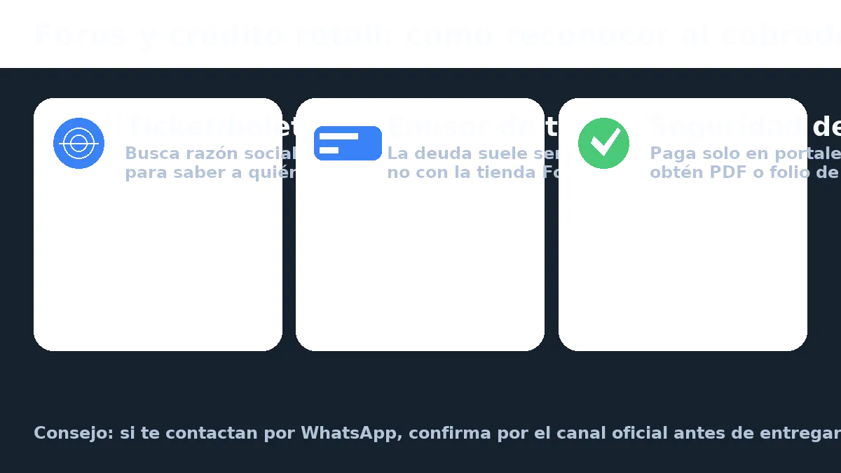 Crédito retail Forus: identificar al cobrador real y pagar de forma segura