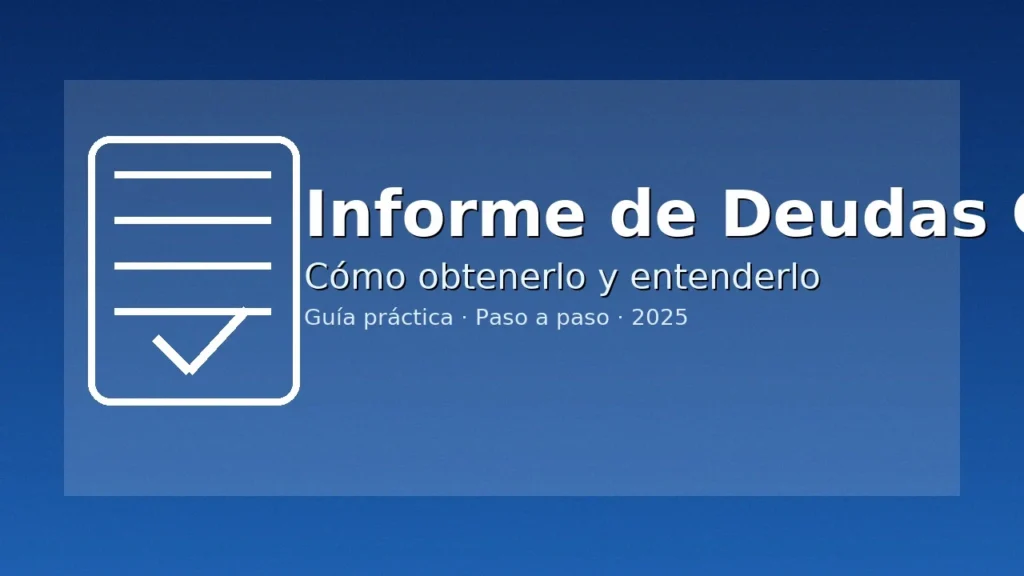 Informe de Deudas CMF: guía para descargarlo y entenderlo – banner azul con icono de reporte