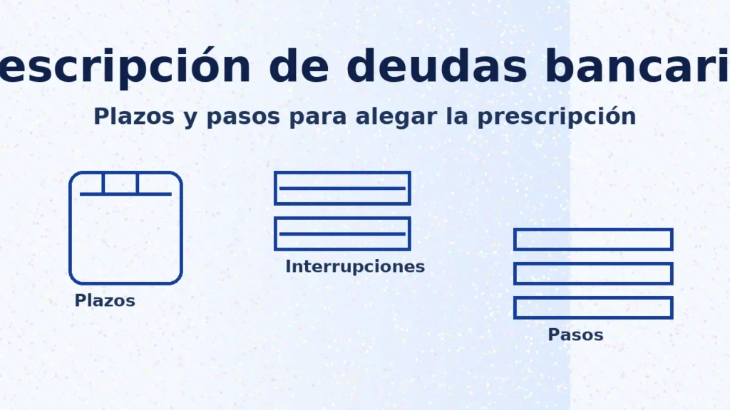 Infografía: prescripción de deudas bancarias en Chile — plazos y pasos para alegarla.