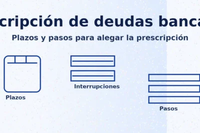Infografía: prescripción de deudas bancarias en Chile — plazos y pasos para alegarla.
