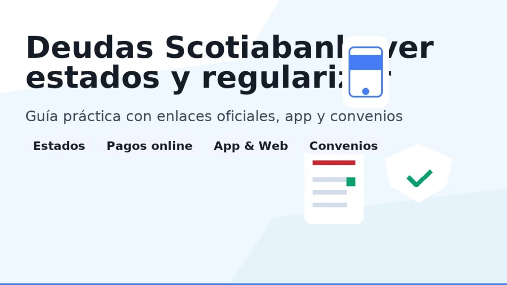 Deudas Scotiabank: ver estados, pagar online y regularizar con app y convenios