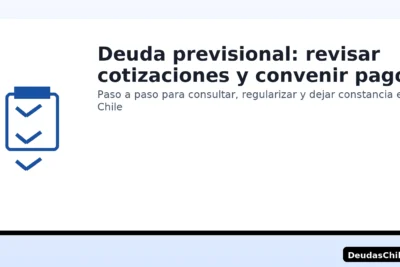 Deuda previsional: revisar cotizaciones y convenir pago en Chile