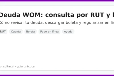 Deuda WOM: consulta por RUT y boletas – guía para revisar deuda, descargar boleta y regularizar en línea