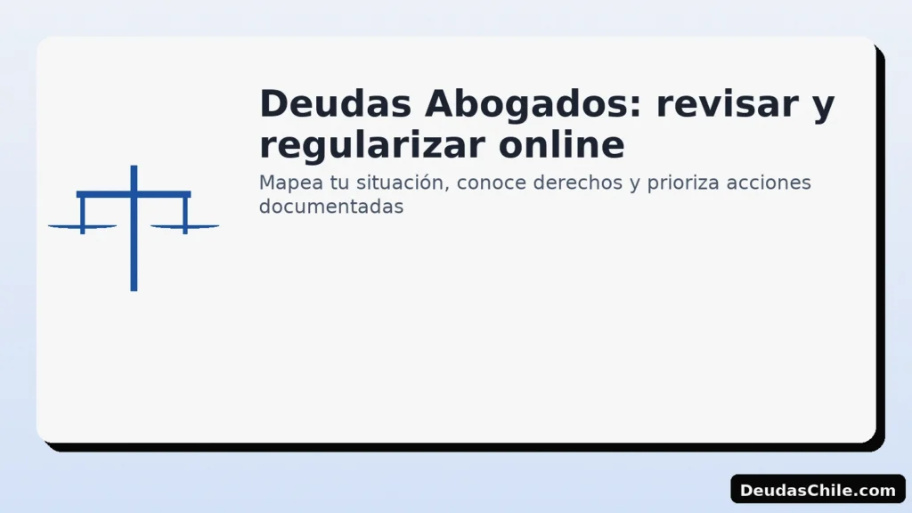 Deudas Abogados: revisar y regularizar online — derechos del consumidor y pasos — DeudasChile.com
