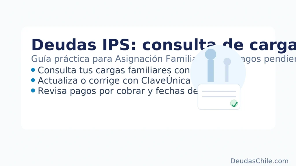 Deudas IPS: consulta de cargas familiares y pagos pendientes — guía paso a paso en Chile (IPS/ChileAtiende)