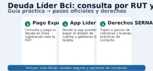 Deuda Líder Bci: consulta por RUT y pagar en línea; opciones por App Bci y derechos del consumidor